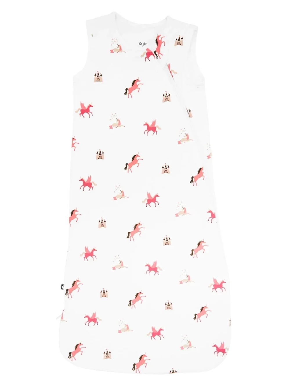 Kyte BABY White Sleep Sack with Pink Unicorns size small